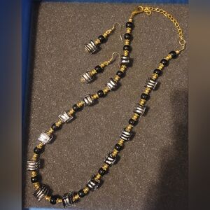Murano Set Necklace With Earrings